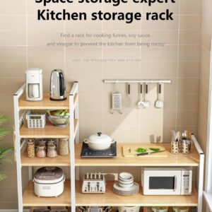 UIVJGAG Baker's Rack, Coffee Bar Stand with Charging Station, 55 Inches Tall, Storage Shelves, Pull-Out Wire Basket, Table for Microwave Kitchen.