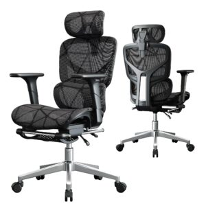 Office Chair with 3D Adjustable Lumbar Support,Ergonomic Computer Chair,Adjustable Headrest and Armrests, 400lbs Capacity,Tilt-Swivel,Premium Mesh Desk Chair for Office,Home & Gaming