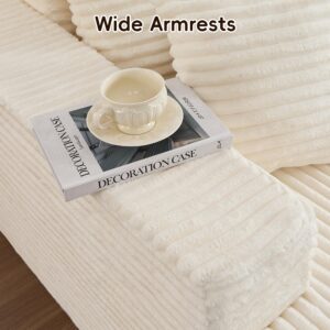 108" Boneless Couches for Living Room, Modular Sectional Sofa with Oversized Chaise, L-Shape Cloud Couch with Deep Seat, High-Density Memory Foam, No Assembly Required, Plush Corduroy