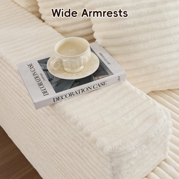 108" Boneless Couches for Living Room, Modular Sectional Sofa with Oversized Chaise, L-Shape Cloud Couch with Deep Seat, High-Density Memory Foam, No Assembly Required, Plush Corduroy