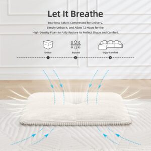 Plush Corduroy 118" Modular Sectional Sofa, Modern Boneless L-Shaped Cloud Couch with Chaise, Deep Seat Upholstered Comfy Living Room Couch, No Assembly Required,Orange | Stain Resistant, Skin-Friendly Fabric, High Density Foam, Sturdy Frame, Easy to Clean