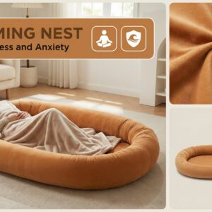 Love's cabin Round Donut Cat and Dog Cushion Bed,  Bed for Cats or Small Dogs, Anti-Slip & Water-Resistant Bottom, Super Soft Durable Fabric Pet Beds, Washable Luxury Cat & Dog Bed Gray